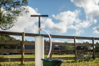 The Flojak Ready backup hand well pump stands ready to provide water.