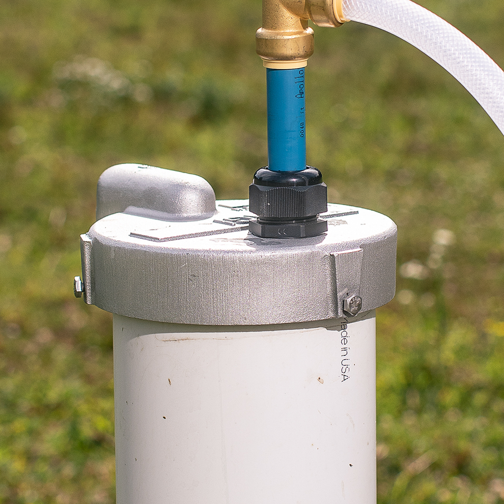 4-Inch Well Cap Mount with Flojak Ready™ Gripper | Well Cap Replacement